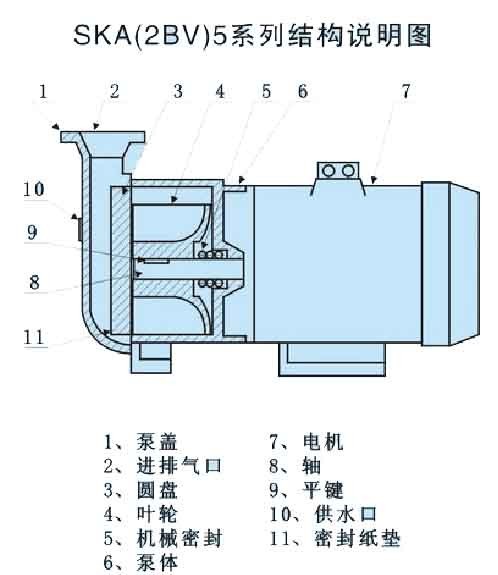 2BVSKA系列直联水环式真空泵